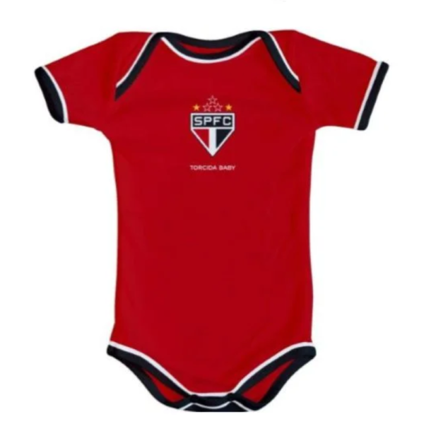 Body São Paulo Vermelho Torcida Baby