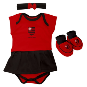 Kit 3 Peças Flamengo Torcida Baby