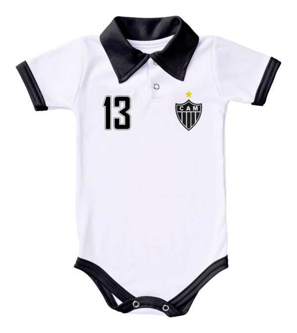 Body Atlético Mineiro Gola Polo Torcida Baby