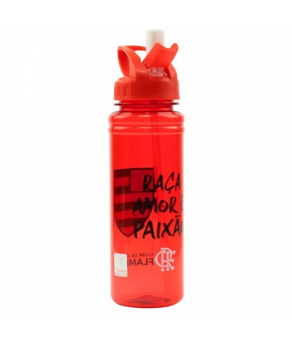 Garrafa Canudo Retrátil 700ml Flamengo