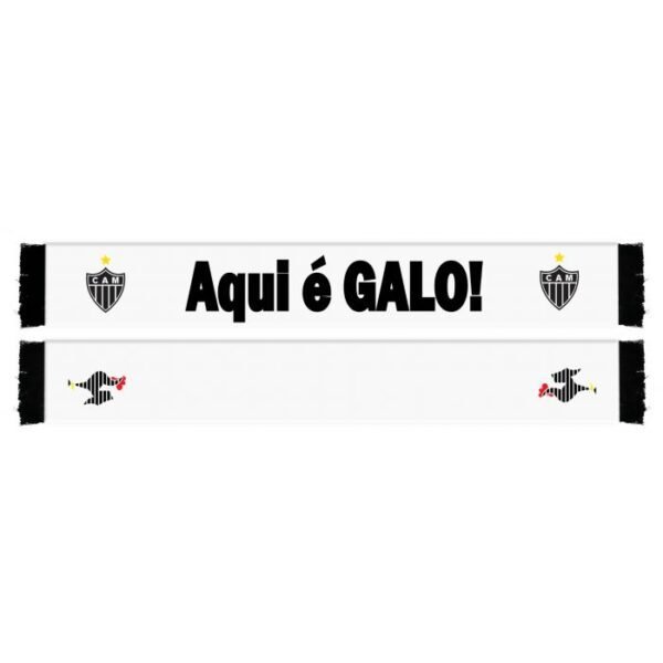 Faixa Aqui é Galo Atlético Mineiro Branco - Image 2