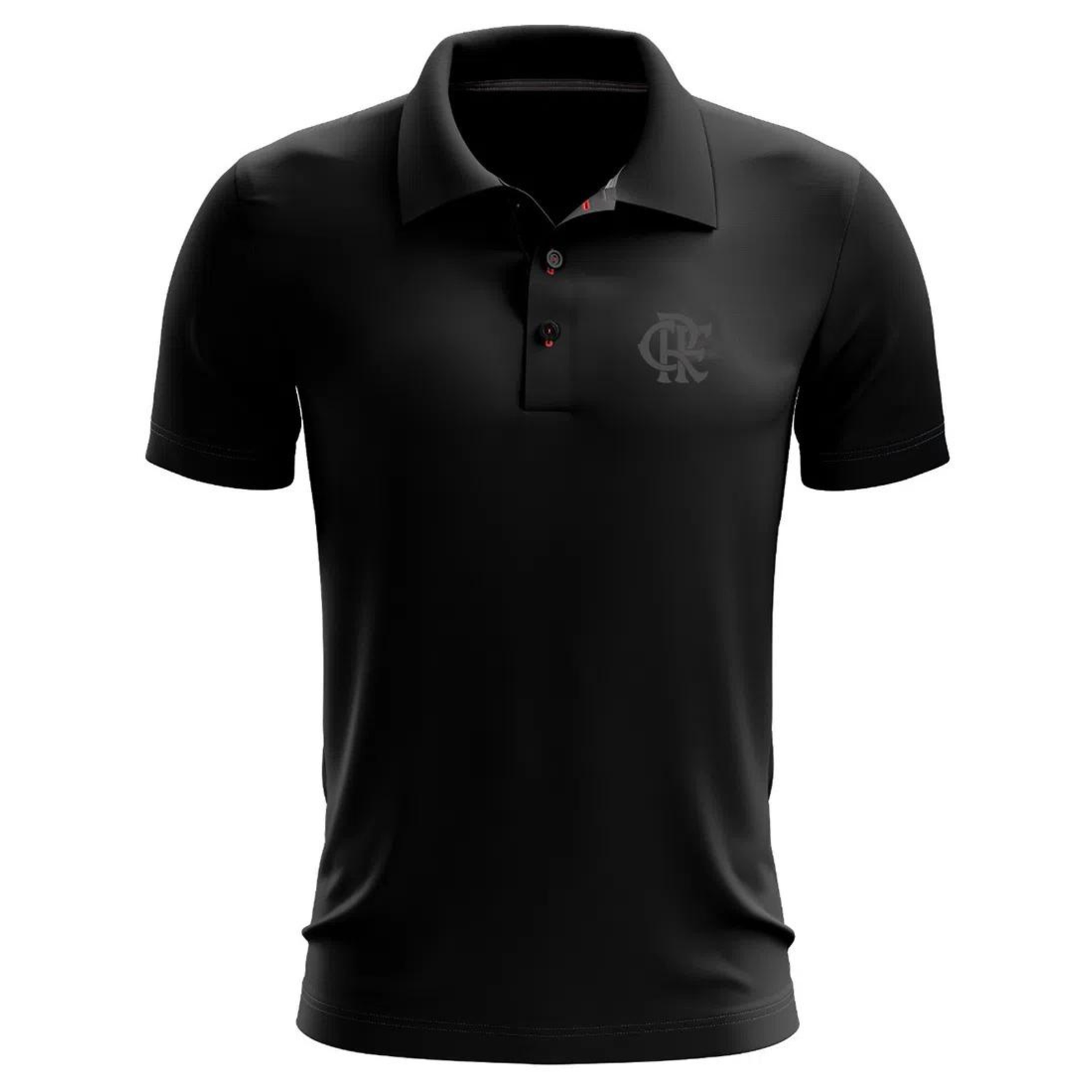Camisa Polo Flamengo Comfy ADT Masculina Preta