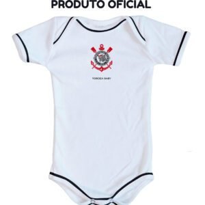 Body Branco Torcida Baby Corinthians
