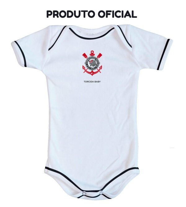 Body Branco Torcida Baby Corinthians