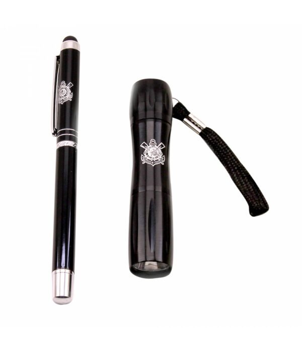Caneta Roller Pen Touchscreen Com Lanterna Corinthians