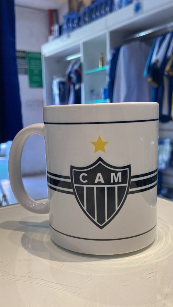 Caneca Porcelana Branca Atlético Mineiro