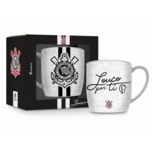 Caneca Porcelana Urban 360ml Louco por Ti Corinthians