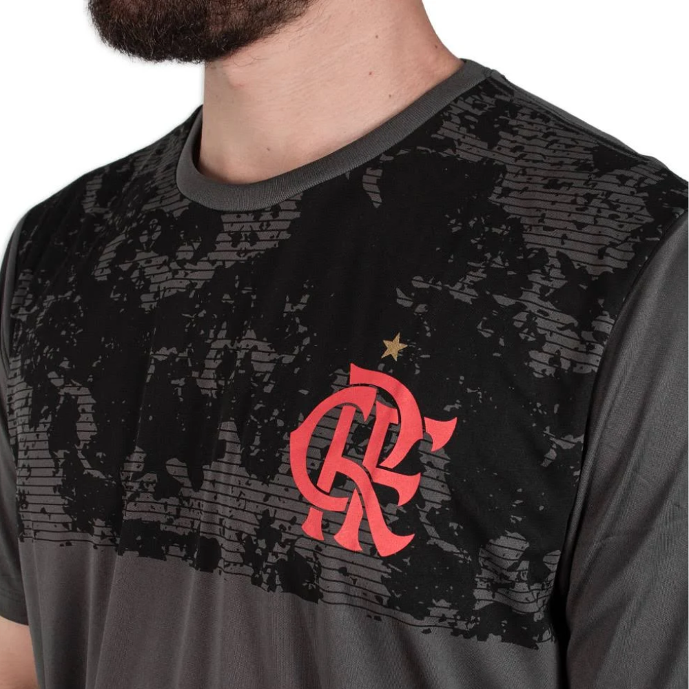 Camiseta do Flamengo FC Rubro Negro Blusa Mengão - Braziline