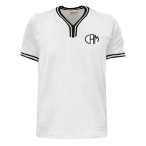 Camisa Retrô Atlético Mineiro Vintage Gola V Branca Masculina