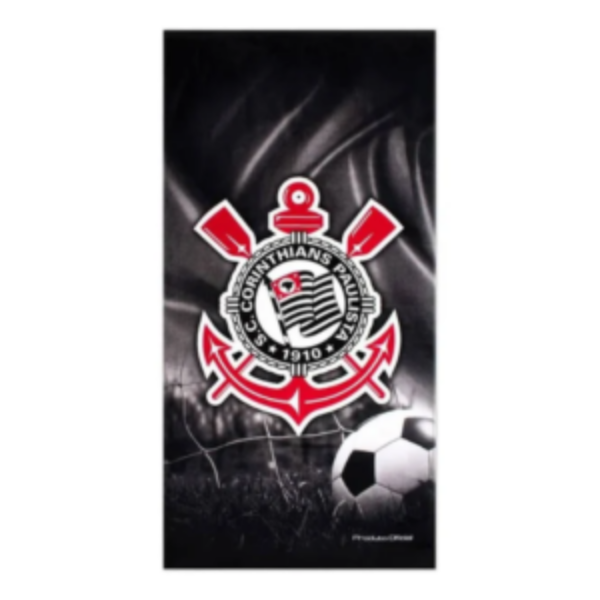 Toalha de Banho Corinthians Bola de Futebol