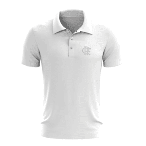 Camisa Polo Flamengo Comfy ADT Masculina Branca