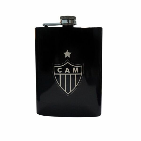 Cantil Atlético Mineiro Inox Preto Escudo 220ml