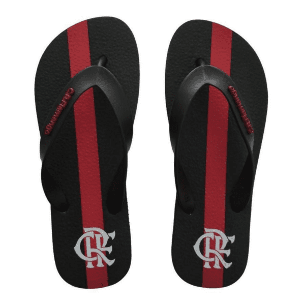 Chinelo Flamengo Autorama Vermelho e Preto Unissex