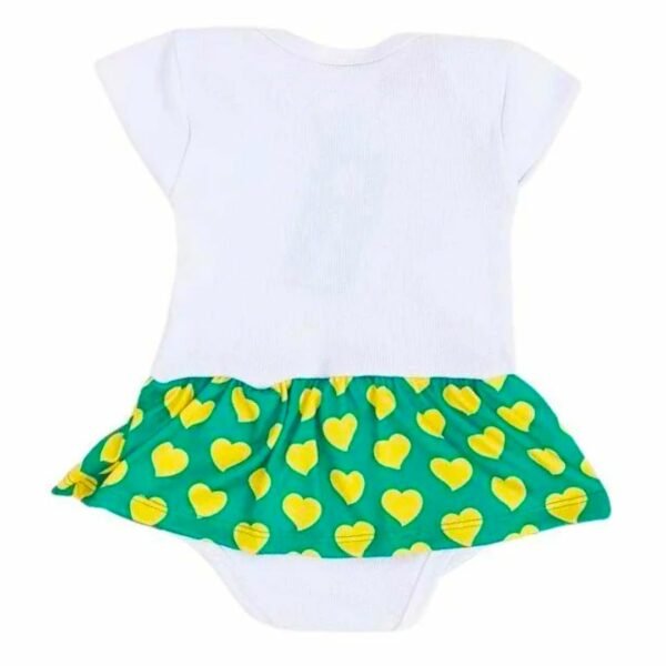 Body Vestido Corações Brasil Torcida Baby - Image 2