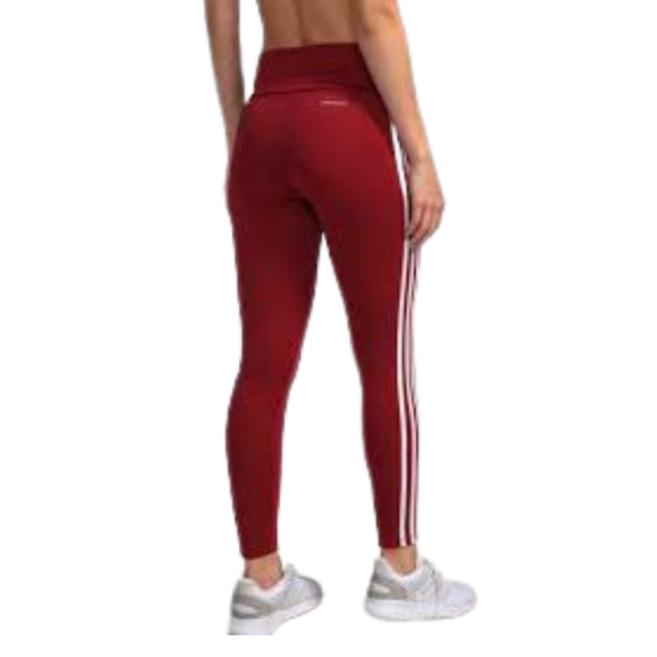 Calça Legging Adidas Essentials 3 Listras Feminina Vinho - Image 2