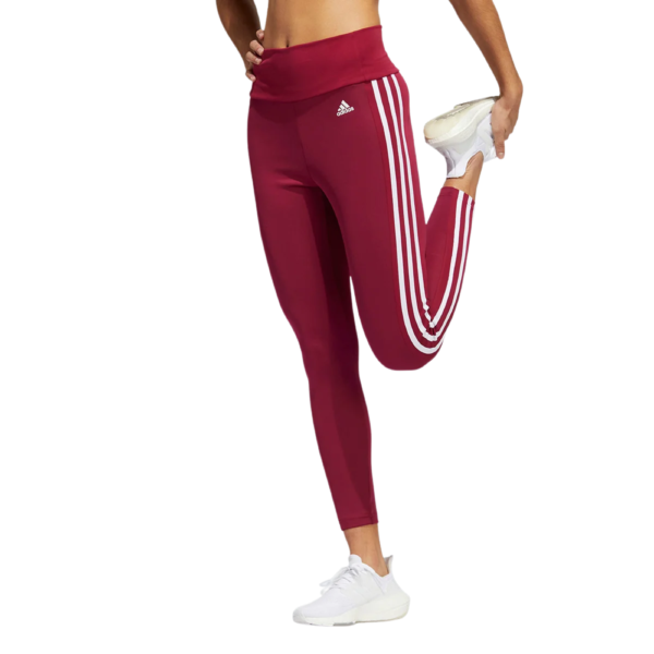 Calça Legging Adidas Essentials 3 Listras Feminina Vinho - Image 3