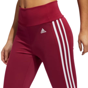 Calça Legging Adidas Essentials 3 Listras Feminina Vinho