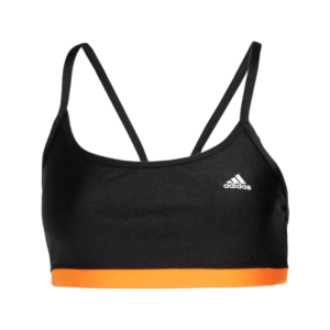 Top Treino Suporte Leve adidas Aeroreact Black / Orange Rush