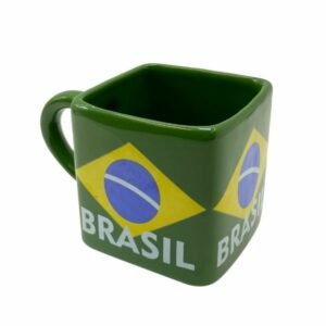 Caneca de Porcelana Verde Brasil