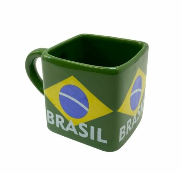 Caneca de Porcelana Verde Brasil
