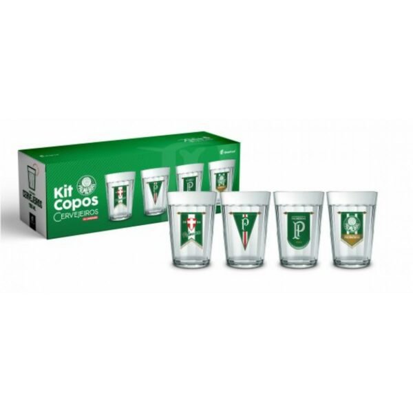 Kit Copo Americano 4 unidades Palmeiras