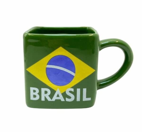 Caneca de Porcelana Verde Brasil - Image 3