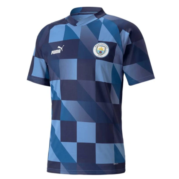 Camisa Pré-jogo Manchester City F.C. Masculina Azul - Camarote do Torcedor