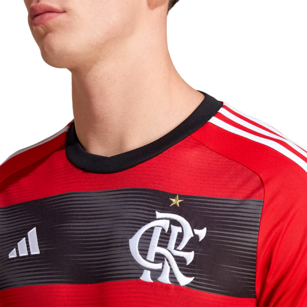 Camisa Flamengo Adidas I 23/24 s/n° Torcedor Masculina - Image 3