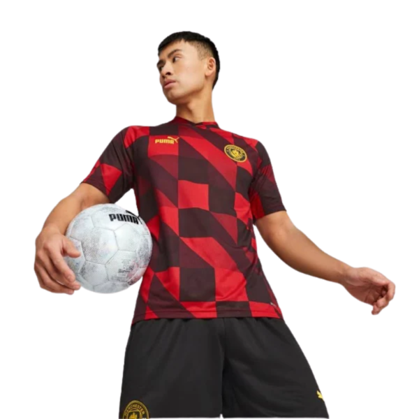 Camisa Pré-jogo Manchester City F.C. Masculina Vermelha - Image 4
