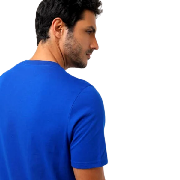 Camiseta Adidas Gráfica Logo Masculina Azul - Image 3