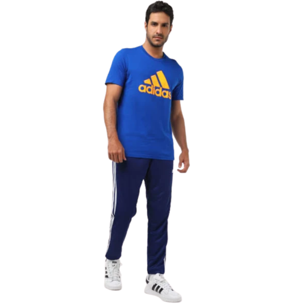 Camiseta Adidas Gráfica Logo Masculina Azul - Image 4