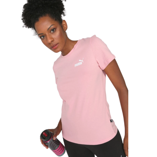 Camisa Puma Essential Small Logo Feminina Rosê - Image 3