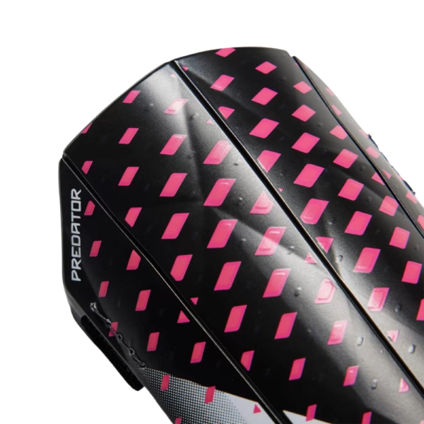 Caneleira Adidas Predator Treino Preta e Rosa - Image 2