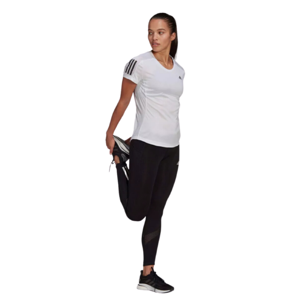 Camiseta Adidas Own The Run Branca Feminina - Image 3