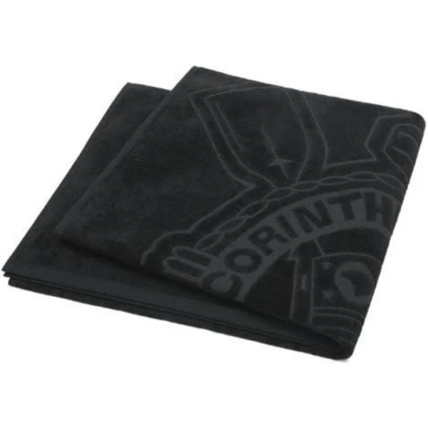 Toalha de Banho Corinthians Veludo Jacquard Preto - Image 2
