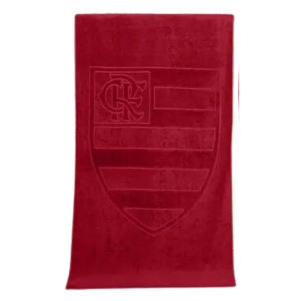 Toalha de Banho Flamengo Veludo Jacquard Vermelha 2025
