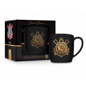 Caneca Porcelana Urban 360ml Corinthians Serie Ouro