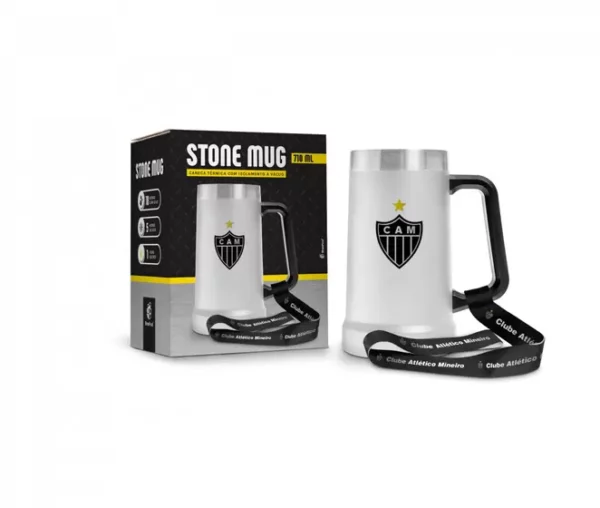 Caneca Térmica Stone Mug Atlético Mineiro C/ Tirante