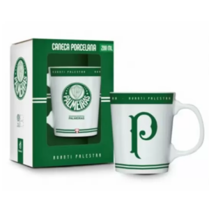 Caneca Porcelana Premium Palmeiras 280 ml