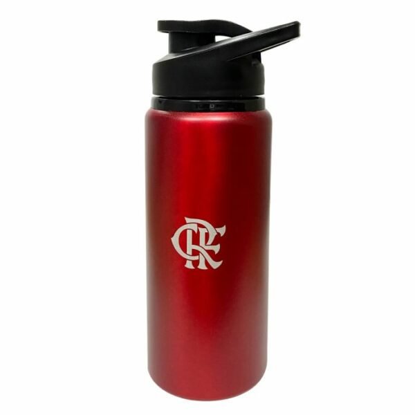 Squeeze Vermelha com Bico 600ML FLABASQUETE - Flamengo - Image 3