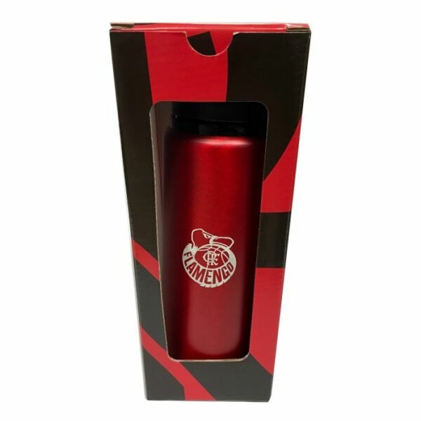 Squeeze Vermelha com Bico 600ML FLABASQUETE - Flamengo - Image 2
