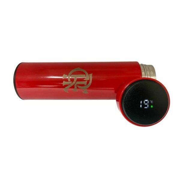 Garrafa Térmica Vermelha 450ML Com Infusor e Led - Flamengo - Image 2