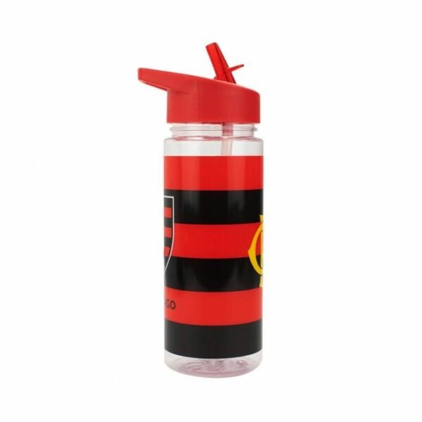 Garrafa de Plástico 450ml Com Mochila tipo Saco - Flamengo - Image 4