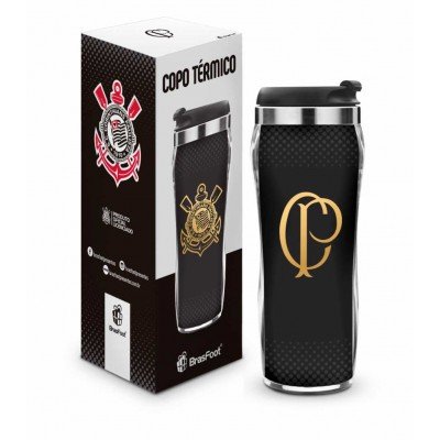 Copo Plástico Inox Times New - Corinthians Série Ouro