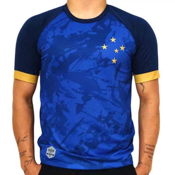 Camisa Cruzeiro Classic Gold - Azul