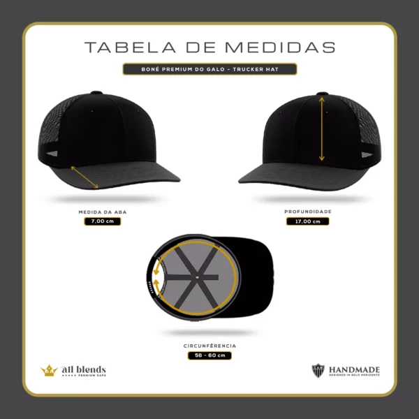 Boné Premium Galo Volpi Cinza Licenciado Oficial Trucker | All Blends - Image 4