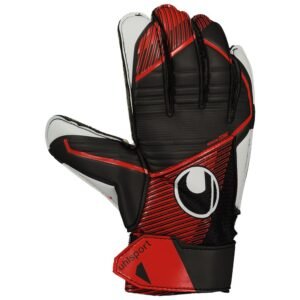 Luva Goleiro Uhlsport Powerline SOFT PRO - Preto e Vermelho