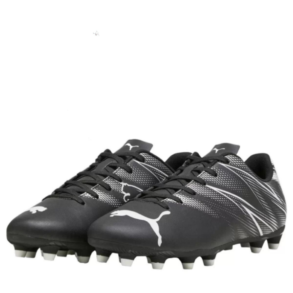 Chuteira Campo Puma Attacanto FG Preto+ Cinza