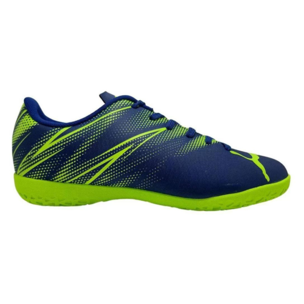 Chuteira Futsal Puma Attacanto Unissex - Azul+Verde - Image 2