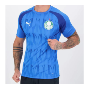 Camisa Puma Palmeiras Pré Jogo 2024 Azul